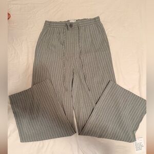 ASOS Women's Gray Striped Straight Leg Pants